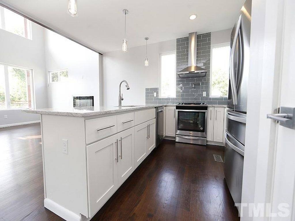 Modern open-plan kitchen with island