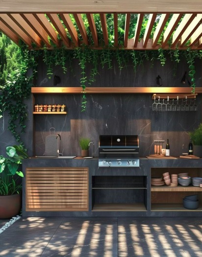 Outdoor kitchen build